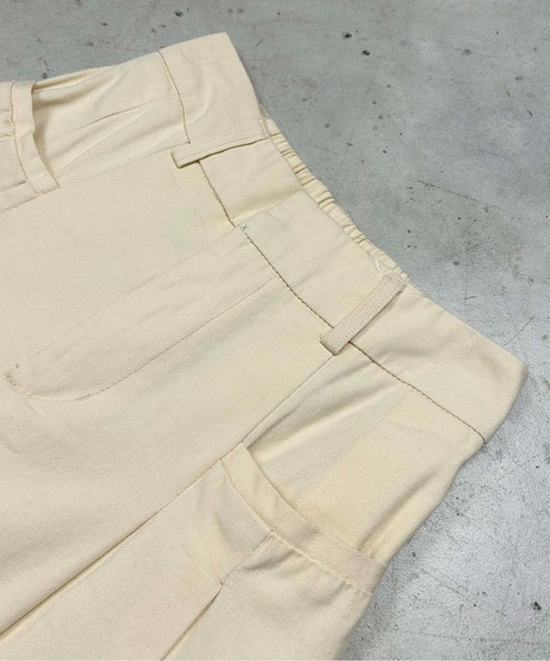 Meli rich（メリーリッチ）の「2タックツイルパンツ（チノパンツ・レディース・ベージュ/アイボリー/カーキ/ブラック・FREE）」の7枚目の写真