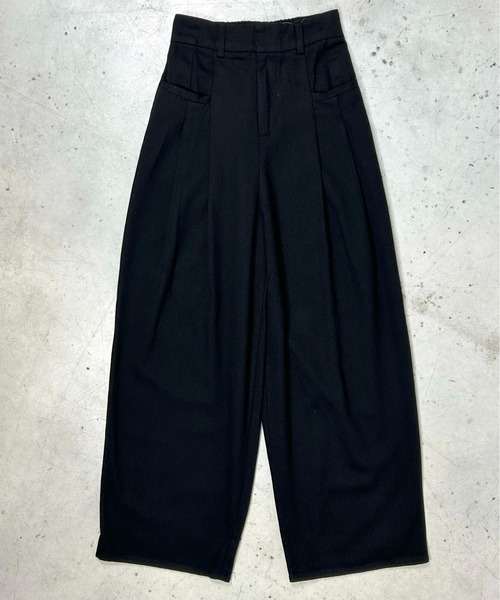 Meli rich（メリーリッチ）の「2タックツイルパンツ（チノパンツ・レディース・ベージュ/アイボリー/カーキ/ブラック・FREE）」の12枚目の写真