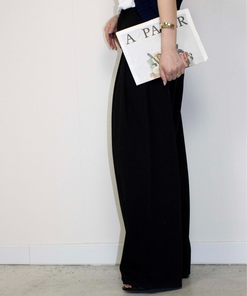 Meli rich（メリーリッチ）の「2タックツイルパンツ（チノパンツ・レディース・ベージュ/アイボリー/カーキ/ブラック・FREE）」の21枚目の写真