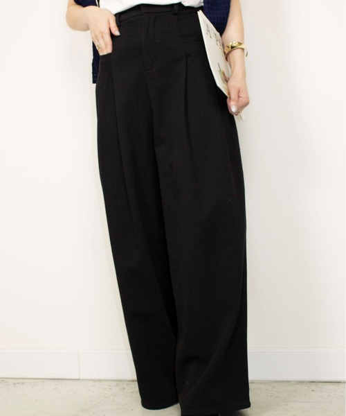 Meli rich（メリーリッチ）の「2タックツイルパンツ（チノパンツ・レディース・ベージュ/アイボリー/カーキ/ブラック・FREE）」の20枚目の写真