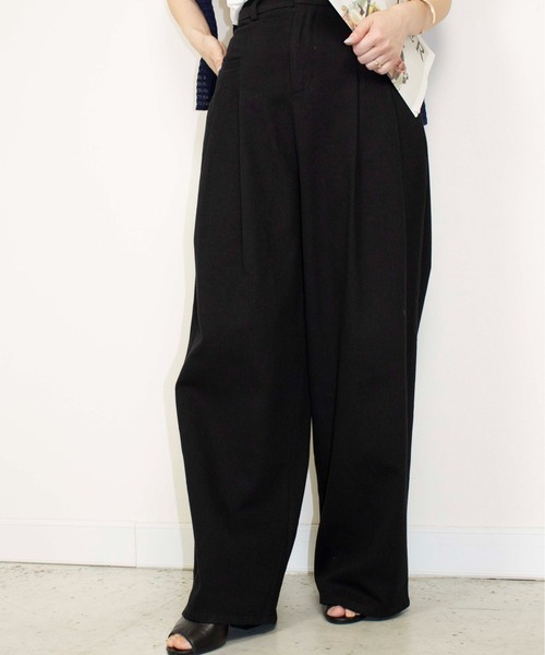 Meli rich（メリーリッチ）の「2タックツイルパンツ（チノパンツ・レディース・ベージュ/アイボリー/カーキ/ブラック・FREE）」の22枚目の写真