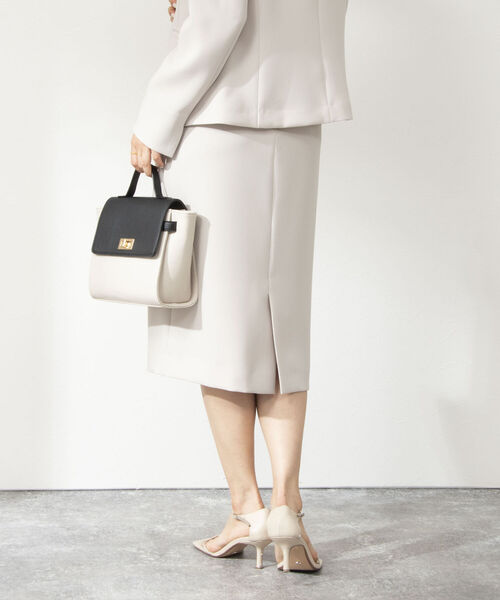 NOLLEY’S Sophi（ノーリーズソフィ）の「《セットアップ対応》ウォッシャブルライトダブルクロスタイトスカート（スカート・レディース・ベージュ/ブラック・34/36/38/40）」の6枚目の写真