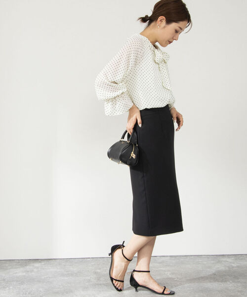 NOLLEY’S Sophi（ノーリーズソフィ）の「《セットアップ対応》ウォッシャブルライトダブルクロスタイトスカート（スカート・レディース・ベージュ/ブラック・34/36/38/40）」の11枚目の写真