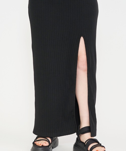 SPIRALGIRL(スパイラルガール)の「スリットリブスカート(スカート・レディース・ブラック/グリーン/イエロー・FREE)」の13枚目の写真