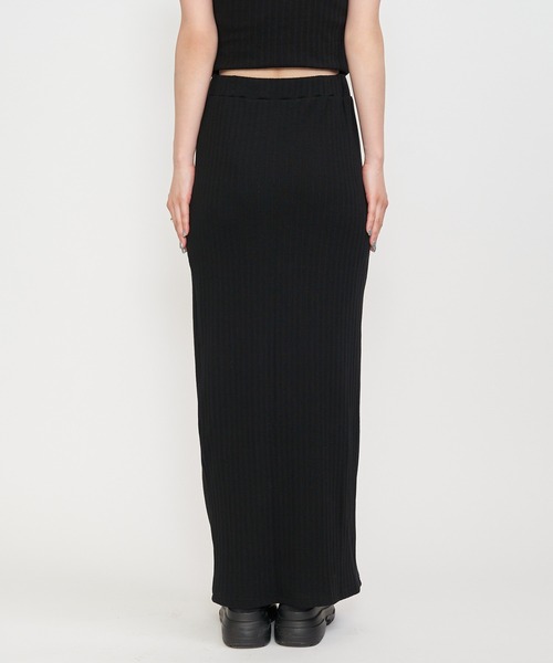 SPIRALGIRL(スパイラルガール)の「スリットリブスカート(スカート・レディース・ブラック/グリーン/イエロー・FREE)」の12枚目の写真