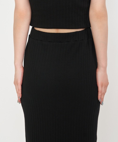 SPIRALGIRL(スパイラルガール)の「スリットリブスカート(スカート・レディース・ブラック/グリーン/イエロー・FREE)」の15枚目の写真