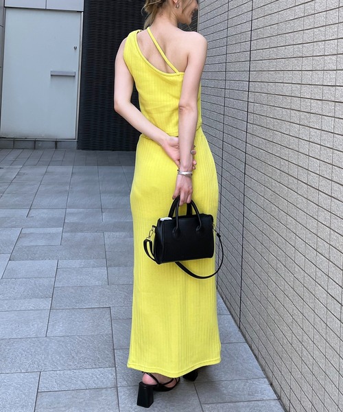 SPIRALGIRL(スパイラルガール)の「スリットリブスカート(スカート・レディース・ブラック/グリーン/イエロー・FREE)」の5枚目の写真