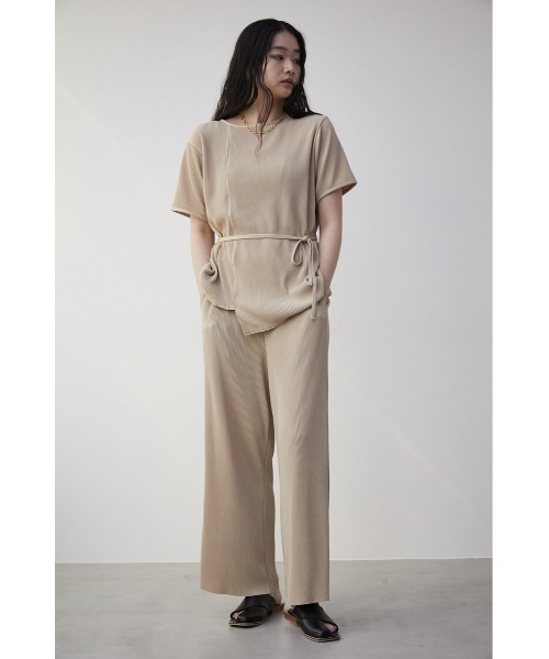 AZUL by moussy(アズールバイマウジー)の「PLEATS RELAX WIDE PANTS/プリーツリラックスワイドパンツ(その他パンツ・レディース・ベージュ/ライトブルー/ブラック・SMALL/MEDIUM)」の16枚目の写真