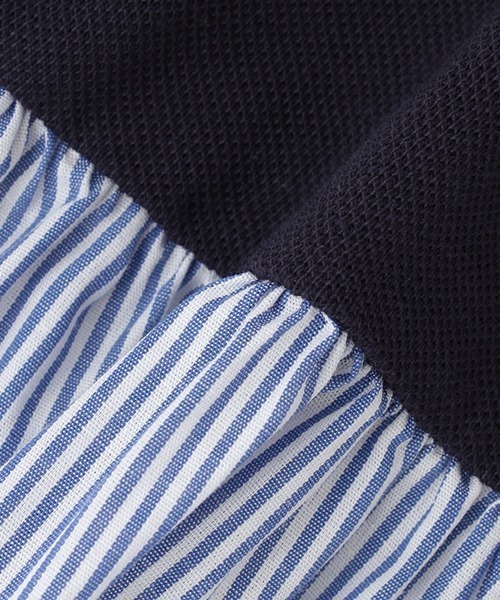 petit main（プティマイン）の「【リンク】ポロ切替えワンピース(キッズ)（ワンピース・キッズ・オフホワイト/ネイビー・130cm/100cm/80ｃｍ/90cm/110cm/120cm）」の6枚目の写真