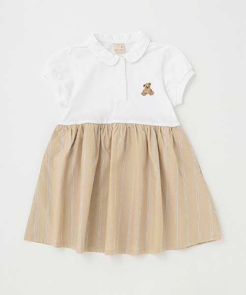 petit main（プティマイン）の「【リンク】ポロ切替えワンピース(キッズ)（ワンピース・キッズ・オフホワイト/ネイビー・130cm/100cm/80ｃｍ/90cm/110cm/120cm）」の13枚目の写真