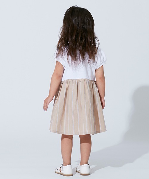 petit main（プティマイン）の「【リンク】ポロ切替えワンピース(キッズ)（ワンピース・キッズ・オフホワイト/ネイビー・130cm/100cm/80ｃｍ/90cm/110cm/120cm）」の15枚目の写真