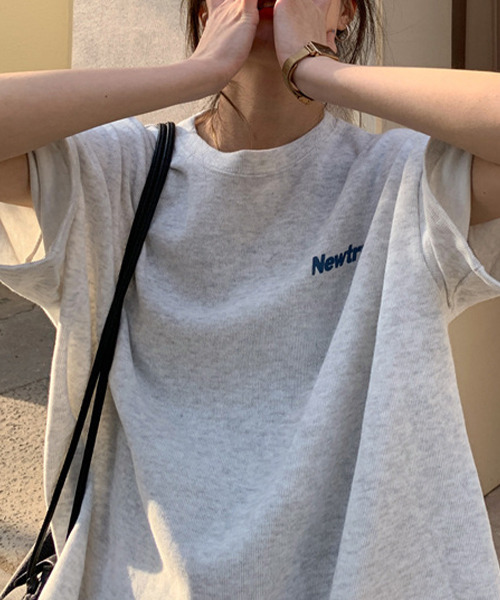 c.u.l(シーユーエル)の「オーバーサイズバックプリントロゴプリントTシャツ culw441(Tシャツ/カットソー・レディース・ネイビー/ピンク/アッシュ・FREE)」の16枚目の写真