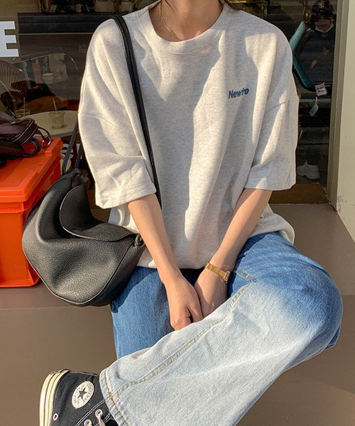 c.u.l(シーユーエル)の「オーバーサイズバックプリントロゴプリントTシャツ culw441(Tシャツ/カットソー・レディース・ネイビー/ピンク/アッシュ・FREE)」の17枚目の写真