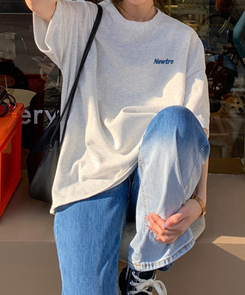 c.u.l(シーユーエル)の「オーバーサイズバックプリントロゴプリントTシャツ culw441(Tシャツ/カットソー・レディース・ネイビー/ピンク/アッシュ・FREE)」の20枚目の写真