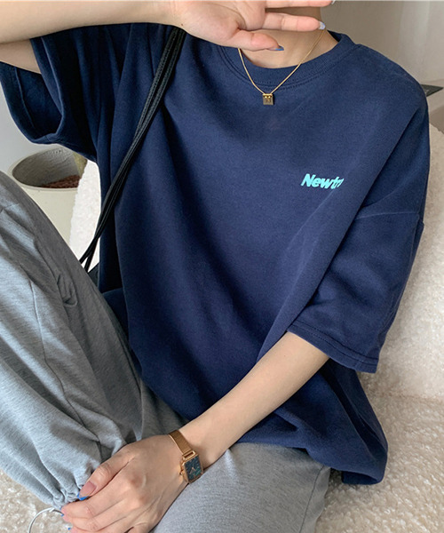 c.u.l(シーユーエル)の「オーバーサイズバックプリントロゴプリントTシャツ culw441(Tシャツ/カットソー・レディース・ネイビー/ピンク/アッシュ・FREE)」の22枚目の写真