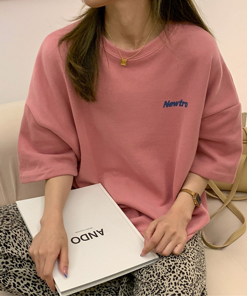 c.u.l(シーユーエル)の「オーバーサイズバックプリントロゴプリントTシャツ culw441(Tシャツ/カットソー・レディース・ネイビー/ピンク/アッシュ・FREE)」の10枚目の写真