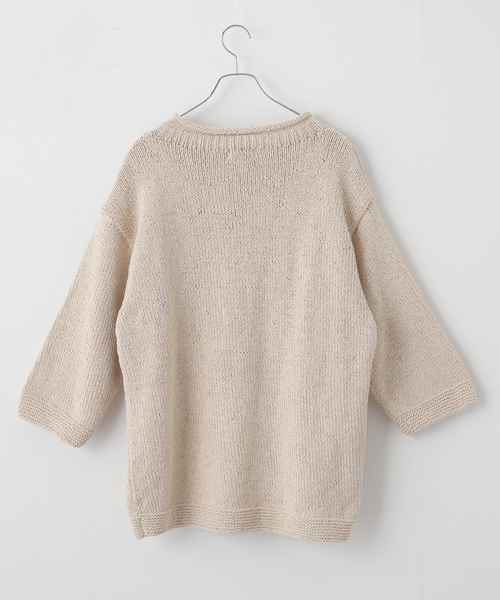 JOINT WORKS(ジョイントワークス)の「【MacMahon Knitting Mills / マクマホンニッティングミルズ】-4Flowers(ニット/セーター・メンズ・アイボリー/ブラック・FREE)」の9枚目の写真