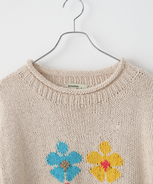 JOINT WORKS(ジョイントワークス)の「【MacMahon Knitting Mills / マクマホンニッティングミルズ】-4Flowers(ニット/セーター・メンズ・アイボリー/ブラック・FREE)」の10枚目の写真