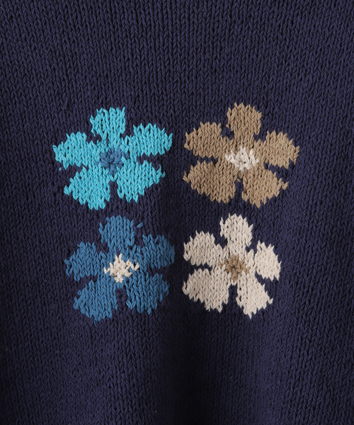 JOINT WORKS(ジョイントワークス)の「【MacMahon Knitting Mills / マクマホンニッティングミルズ】-4Flowers(ニット/セーター・メンズ・アイボリー/ブラック・FREE)」の15枚目の写真