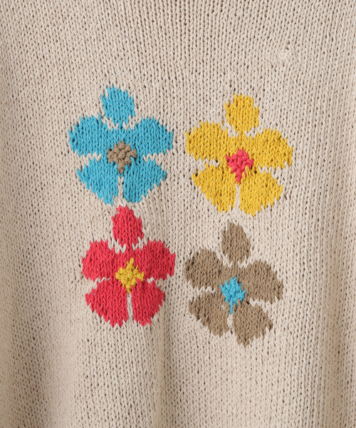 JOINT WORKS(ジョイントワークス)の「【MacMahon Knitting Mills / マクマホンニッティングミルズ】-4Flowers(ニット/セーター・メンズ・アイボリー/ブラック・FREE)」の16枚目の写真