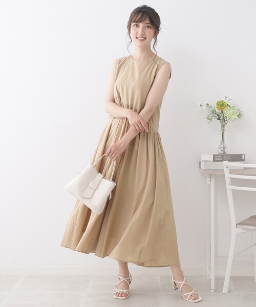 CLOCHE クロシェ コットンボイルギャザーワンピース couture brooch(クチュールブローチ)の「◇CLOCHE コットン