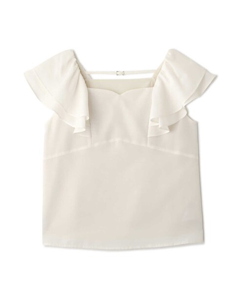 PROPORTION BODY DRESSING（プロポーションボディドレッシング）の「ラッフルバックデザインブラウス / 1213210600（シャツ/ブラウス・レディース・ホワイト系その他/ピンク/ダークグレー・SMALL/MEDIUM）」の6枚目の写真