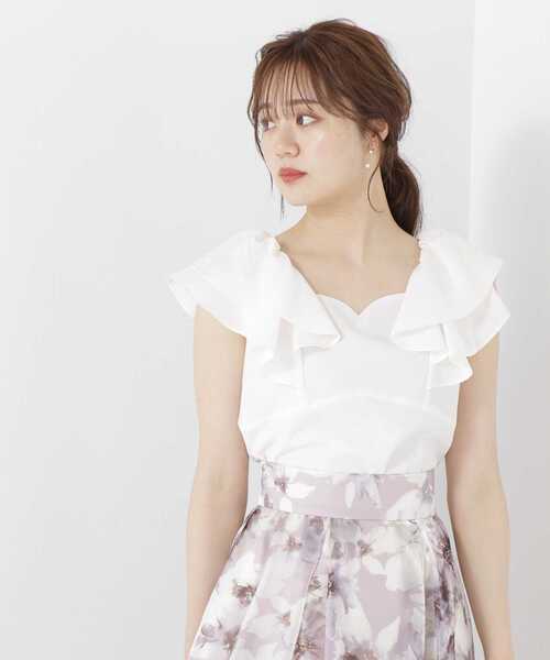 PROPORTION BODY DRESSING（プロポーションボディドレッシング）の「ラッフルバックデザインブラウス / 1213210600（シャツ/ブラウス・レディース・ホワイト系その他/ピンク/ダークグレー・SMALL/MEDIUM）」の11枚目の写真