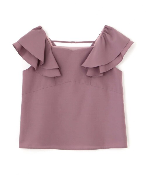 PROPORTION BODY DRESSING（プロポーションボディドレッシング）の「ラッフルバックデザインブラウス / 1213210600（シャツ/ブラウス・レディース・ホワイト系その他/ピンク/ダークグレー・SMALL/MEDIUM）」の15枚目の写真