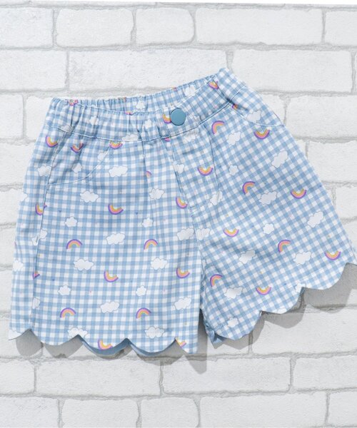BREEZE(ブリーズ)の「総柄スカラップショーパン(その他パンツ・キッズ・ライム/ブラック/サックスブルー・100/120/90/80/130/140/110)」の1枚目の写真