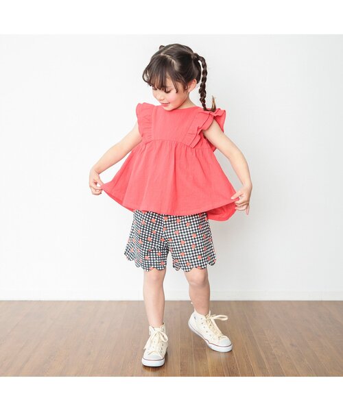 BREEZE(ブリーズ)の「総柄スカラップショーパン(その他パンツ・キッズ・ライム/ブラック/サックスブルー・100/120/90/80/130/140/110)」の4枚目の写真