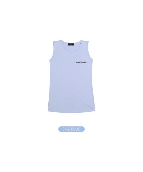 muahmuah(ムーアムーア)の「A'GEM/9 × .kom『muah muah/ムーアムーア』 STANDARD GRAPHIC SLEEVELESS/スタンダード グラフィック スリーブレス カットソー(Tシャツ/カットソー・レディース・ライトブルー/ブラック/グレー/アイボリー・FREE)」の13枚目の写真