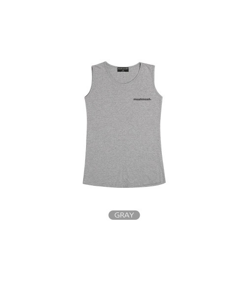 muahmuah(ムーアムーア)の「A'GEM/9 × .kom『muah muah/ムーアムーア』 STANDARD GRAPHIC SLEEVELESS/スタンダード グラフィック スリーブレス カットソー(Tシャツ/カットソー・レディース・ライトブルー/ブラック/グレー/アイボリー・FREE)」の11枚目の写真