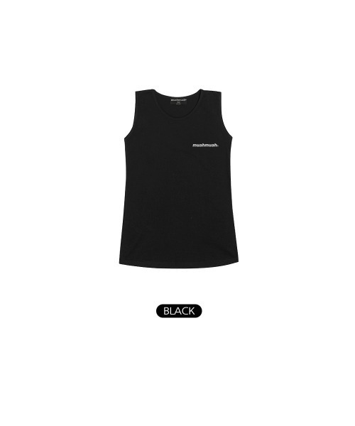 muahmuah(ムーアムーア)の「A'GEM/9 × .kom『muah muah/ムーアムーア』 STANDARD GRAPHIC SLEEVELESS/スタンダード グラフィック スリーブレス カットソー(Tシャツ/カットソー・レディース・ライトブルー/ブラック/グレー/アイボリー・FREE)」の6枚目の写真