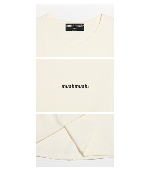 muahmuah(ムーアムーア)の「A'GEM/9 × .kom『muah muah/ムーアムーア』 STANDARD GRAPHIC SLEEVELESS/スタンダード グラフィック スリーブレス カットソー(Tシャツ/カットソー・レディース・ライトブルー/ブラック/グレー/アイボリー・FREE)」の16枚目の写真