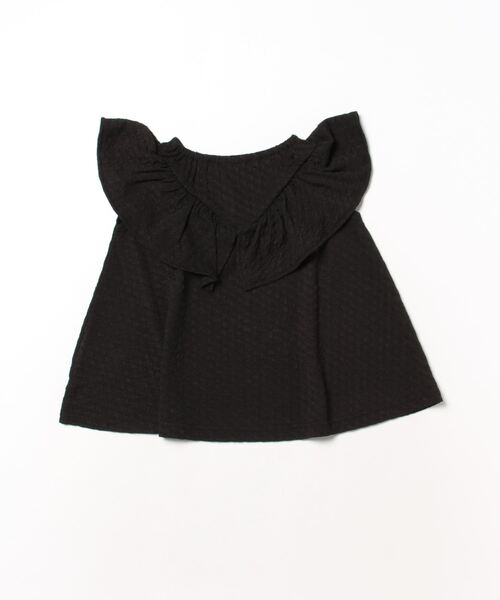 Lycee mine（リセマイン）の「フリルがかわいいぽこぽこチュニック（タンクトップ・キッズ・ブラック/ミント/ラベンダー/ベビーピンク・100cm/110cm/120cm/130cm/140cm/150cm）」の6枚目の写真