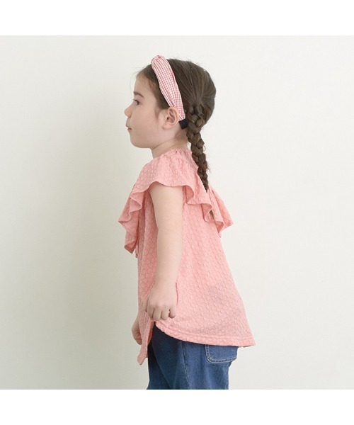Lycee mine（リセマイン）の「フリルがかわいいぽこぽこチュニック（タンクトップ・キッズ・ブラック/ミント/ラベンダー/ベビーピンク・100cm/110cm/120cm/130cm/140cm/150cm）」の15枚目の写真