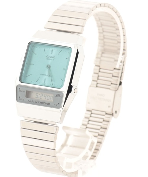 CASIO カシオ / スタンダード アナログデジタル スクエア メタルベルト 日常生活防水 クォーツ腕時計 AQ-800シリーズ /