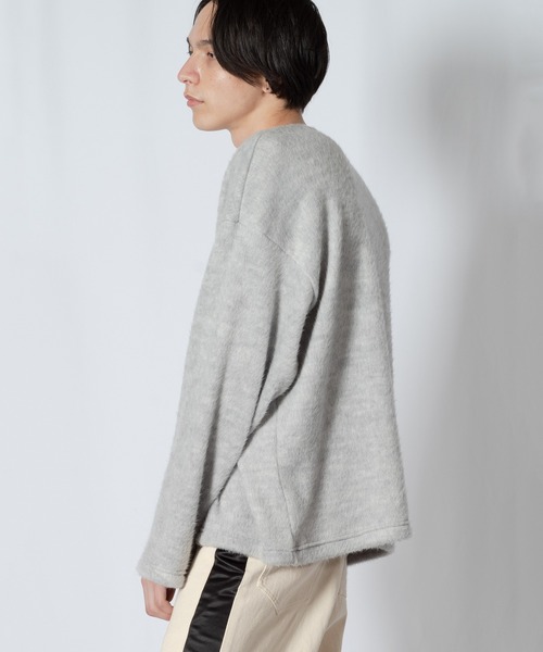 Wizzard（ウィザード）の「Wizzard ウィザード / SHAGGY WOOL CREW NECK シャギーウールクルーネック / W23AW-DC070（ニット/セーター・メンズ・グリーン/チャコール/ライトグレー/ブラック・2/3）」の8枚目の写真