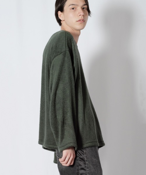 Wizzard（ウィザード）の「Wizzard ウィザード / SHAGGY WOOL CREW NECK シャギーウールクルーネック / W23AW-DC070（ニット/セーター・メンズ・グリーン/チャコール/ライトグレー/ブラック・2/3）」の7枚目の写真