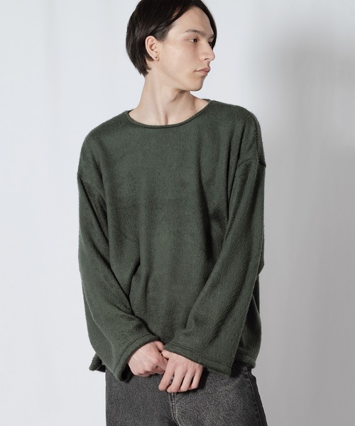 Wizzard（ウィザード）の「Wizzard ウィザード / SHAGGY WOOL CREW NECK シャギーウールクルーネック / W23AW-DC070（ニット/セーター・メンズ・グリーン/チャコール/ライトグレー/ブラック・2/3）」の12枚目の写真
