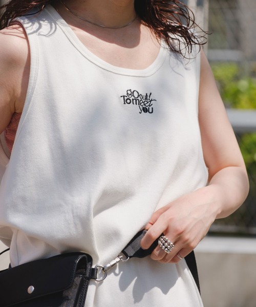 『本日5/6限定価格』刺繍入りタンクトップ 本日5/6限定価格』刺繍入りタンクトップ