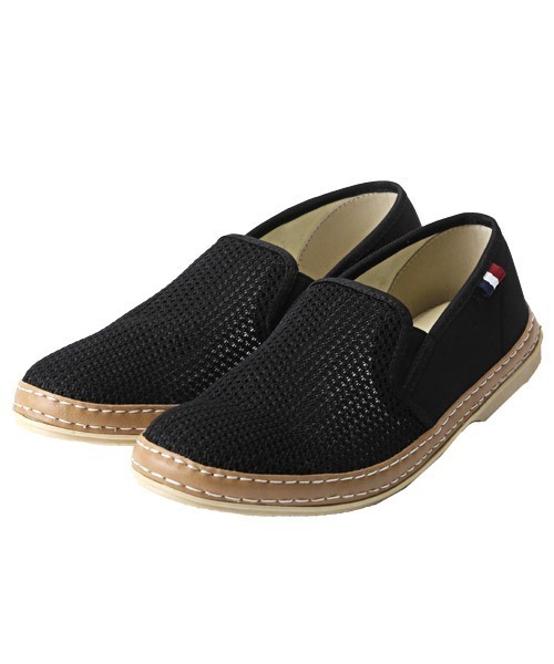 LUXSTYLE(ラグスタイル)の「Bracciano(ブラッチャーノ)メッシュスリッポンシューズ(スリッポン・メンズ・ブラック×ホワイト/ブラック×ブラック/ネイビー/ホワイト系その他・26/26.5/27/25.5)」の3枚目の写真