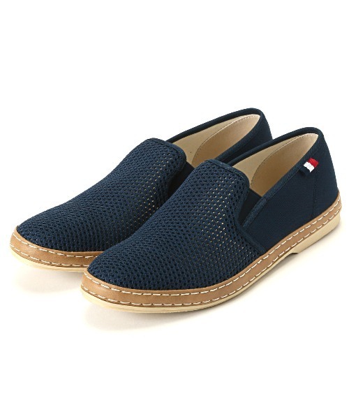 LUXSTYLE(ラグスタイル)の「Bracciano(ブラッチャーノ)メッシュスリッポンシューズ(スリッポン・メンズ・ブラック×ホワイト/ブラック×ブラック/ネイビー/ホワイト系その他・26/26.5/27/25.5)」の4枚目の写真