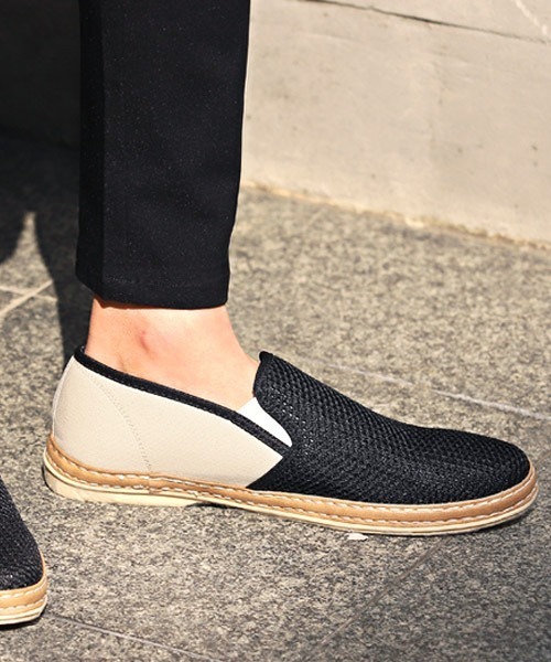 LUXSTYLE(ラグスタイル)の「Bracciano(ブラッチャーノ)メッシュスリッポンシューズ(スリッポン・メンズ・ブラック×ホワイト/ブラック×ブラック/ネイビー/ホワイト系その他・26/26.5/27/25.5)」の10枚目の写真