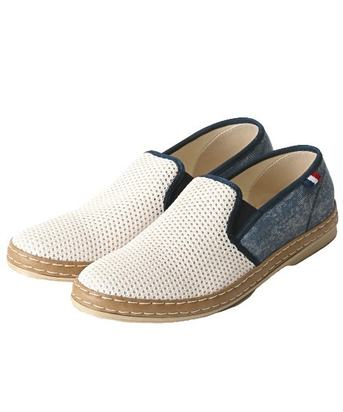 LUXSTYLE(ラグスタイル)の「Bracciano(ブラッチャーノ)メッシュスリッポンシューズ(スリッポン・メンズ・ブラック×ホワイト/ブラック×ブラック/ネイビー/ホワイト系その他・26/26.5/27/25.5)」の7枚目の写真