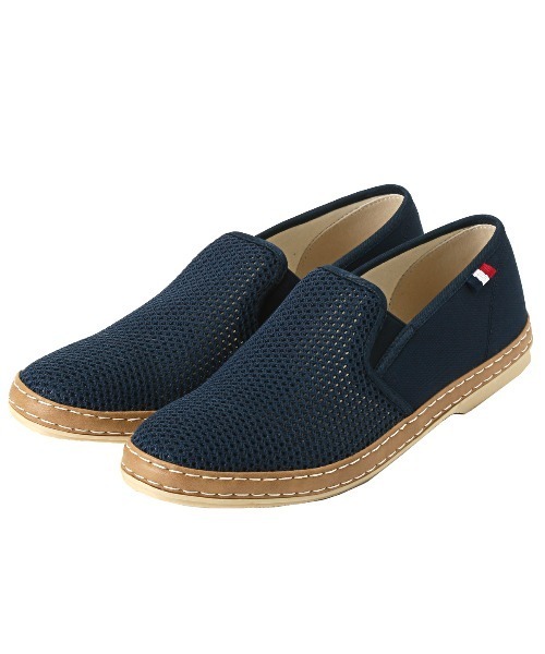 LUXSTYLE(ラグスタイル)の「Bracciano(ブラッチャーノ)メッシュスリッポンシューズ(スリッポン・メンズ・ブラック×ホワイト/ブラック×ブラック/ネイビー/ホワイト系その他・26/26.5/27/25.5)」の8枚目の写真