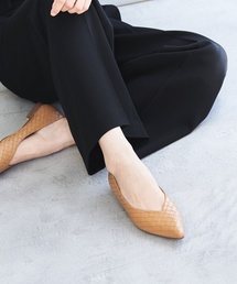 LE TALON | ポインテッドエンボスメッシュフラット(その他シューズ)