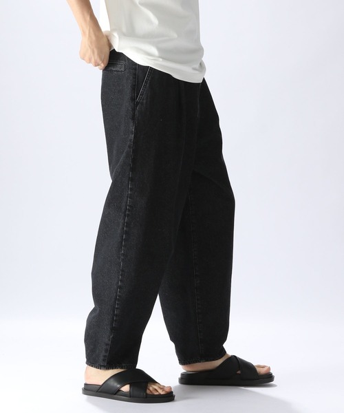 niko and...（ニコアンド）の「［niko and ...JEANS 2023AW］デニムテーパードパンツ（デニムパンツ・メンズ・ブルー/ブラック・MEDIUM/LARGE）」の7枚目の写真