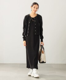 B:MING by BEAMS（ビーミングバイビームス）の「B:MING by BEAMS / リブ カーディガン × ワンピース セットアップ（ワンピース・レディース）」