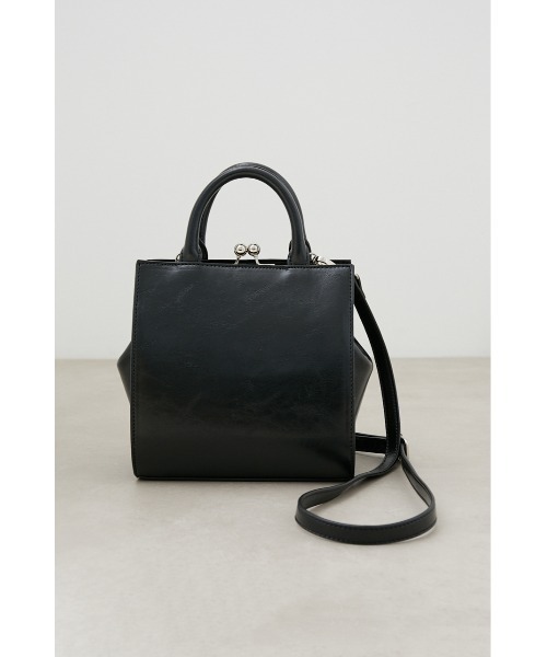 AZUL by moussy（アズールバイマウジー）の「メタルフレームバッグⅡ（ショルダーバッグ・レディース・ダークグリーン/ブラック/ライトベージュ/ホワイト系その他・FREE）」の2枚目の写真